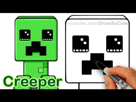 480x360 How To Draw A Minecraft Creeper Cute And Easy - Minecraft Creeper Drawing