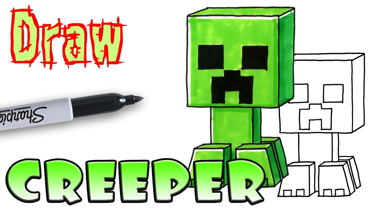 Minecraft Creeper Drawing at PaintingValley.com | Explore collection of