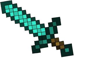 300x200 How To Draw A Minecraft Diamond Sword - Minecraft Diamond Drawing