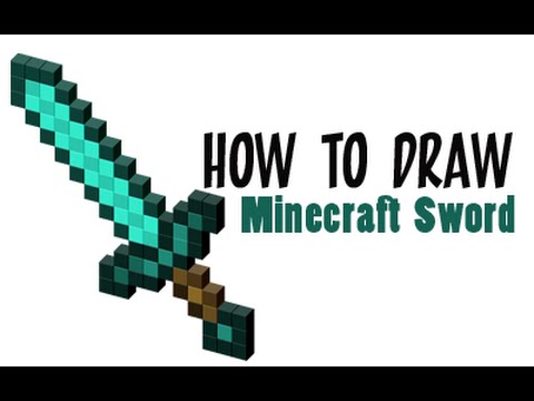 480x360 how to draw a diamond sword from minecraft - Minecraft Diamond Sword Drawing