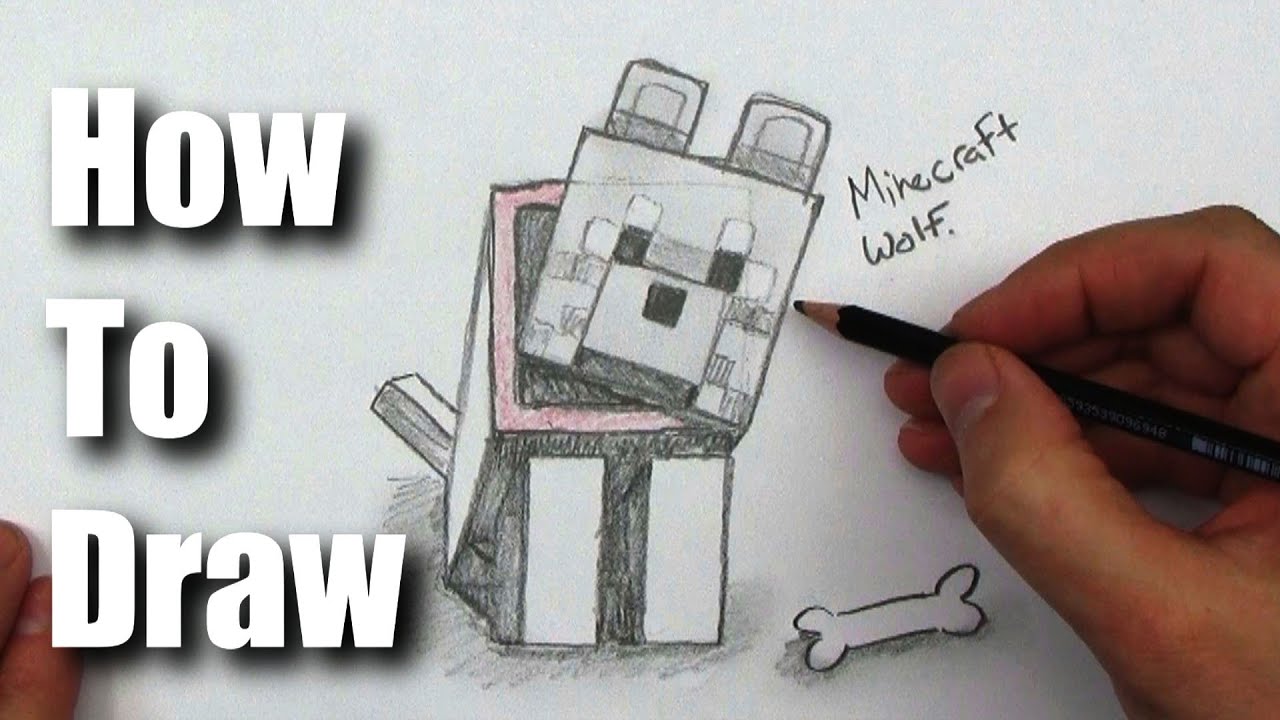1280x720 How To Draw A Wolf From Minecraft - Minecraft Dog Drawing