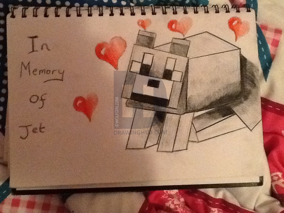 960x720 in memory of my minecraft dog jet x drawing - Minecraft Dog Drawing