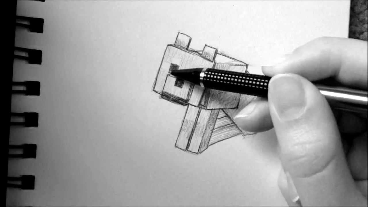 1280x720 Minecraft Dog Drawing D - Minecraft Dog Drawing