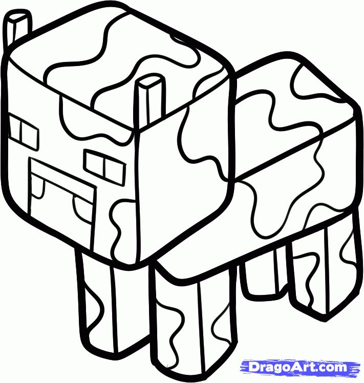 711x748 Minecraft Dog Drawing - Minecraft Dog Drawing