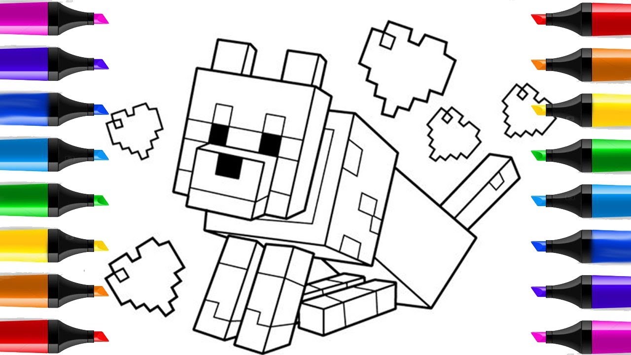 How To Draw A Minecraft Dog Minecraft Dog 20yearsandout