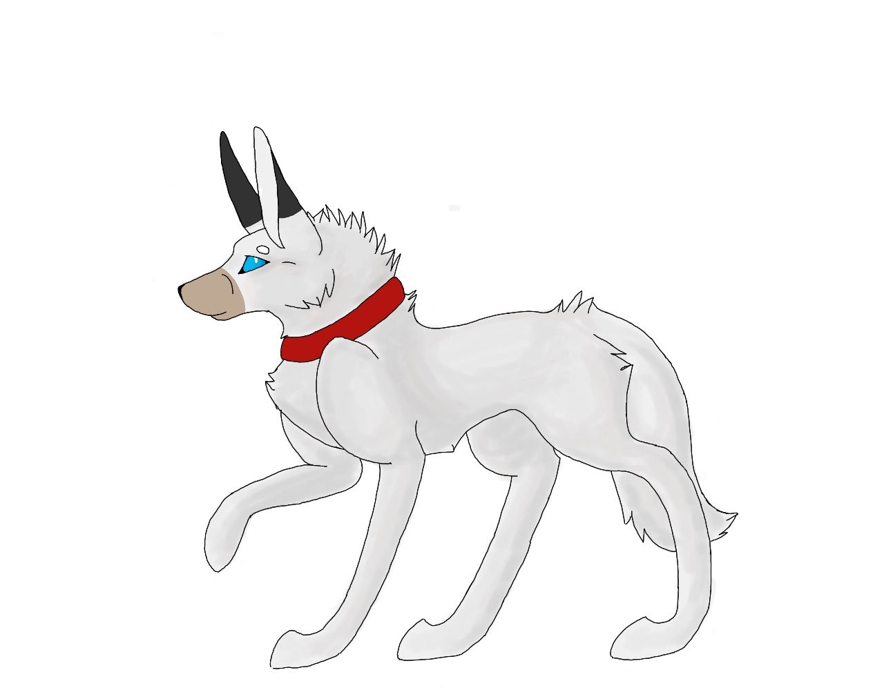 1280x1000 Loyal Wolf - Minecraft Dog Drawing