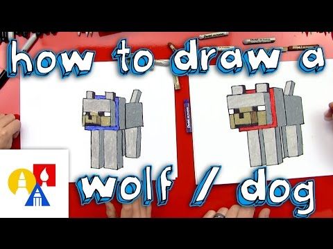 480x360 How To Draw A Minecraft Wolf - Minecraft Dog Drawing