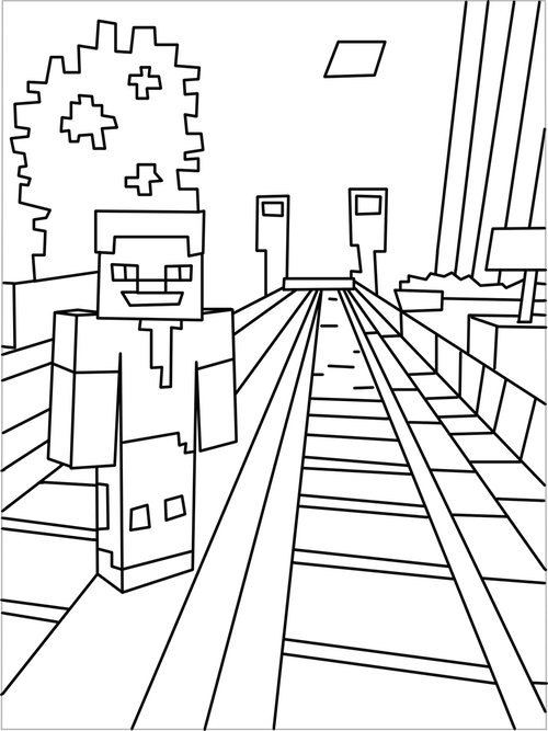 500x667 minecraft book clipart black and white stock - Minecraft Drawing Book