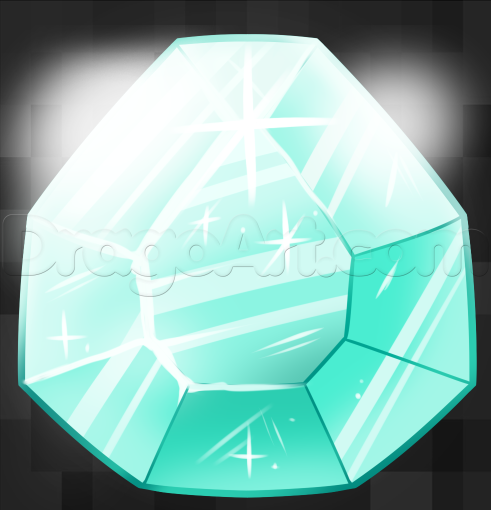 982x1020 How To Draw A Minecraft Diamond, Step - Minecraft Drawing Games