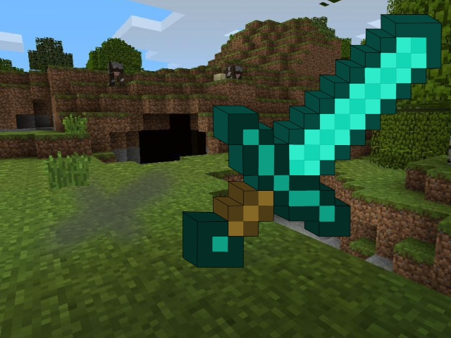 640x480 How To Draw A Minecraft Sword - Minecraft Drawing Games