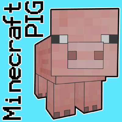 400x400 How To Draw Pig From Minecraft With Easy Step - Minecraft Drawing Ideas