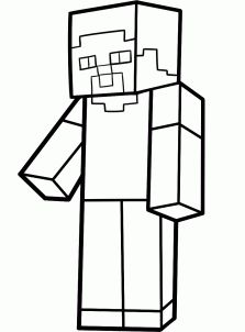 223x302 How To Draw Steve From Minecraft, Step - Minecraft Drawing Ideas
