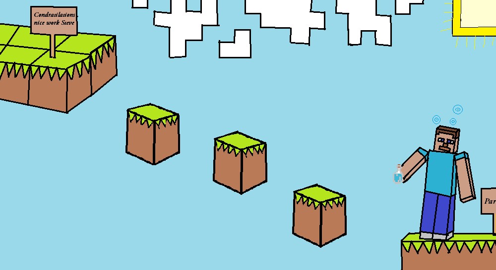 1000x546 An Very Cool Minecraft Parkour Drawing - Minecraft Drawing Ideas