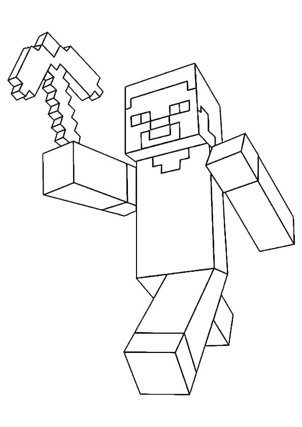 595x842 Minecraft Coloring Pages To Print Coloring Pages Printable Free - Minecraft Drawing Online