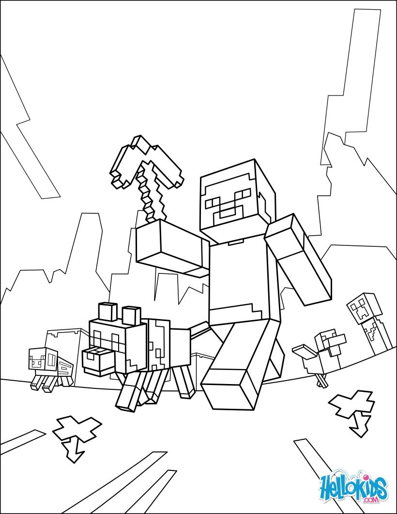 820x1060 Minecraft Coloring Page - Minecraft Drawing Online