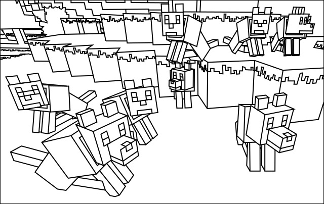 640x404 Coloring Pages Minecraft Collection Of Free Printable High - Minecraft Drawing Online