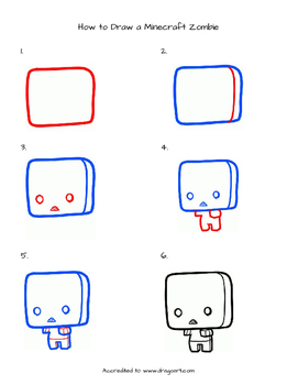 271x350 minecraft zombie drawing - Minecraft Drawing Zombie