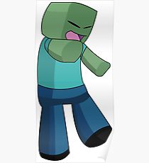 210x230 minecraft zombie drawing posters redbubble - Minecraft Drawing Zombie