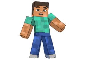 300x200 How To Draw Minecraft Step - Minecraft Drawings