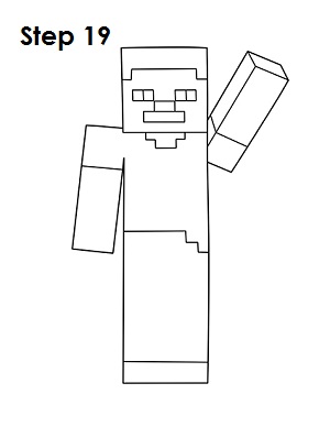 300x388 How To Draw Steve - Minecraft Drawings Step By Step
