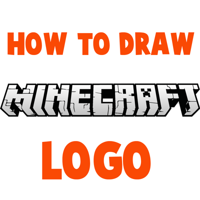 400x400 How To Draw The Minecraft Logo Step - Minecraft Drawings Step By Step