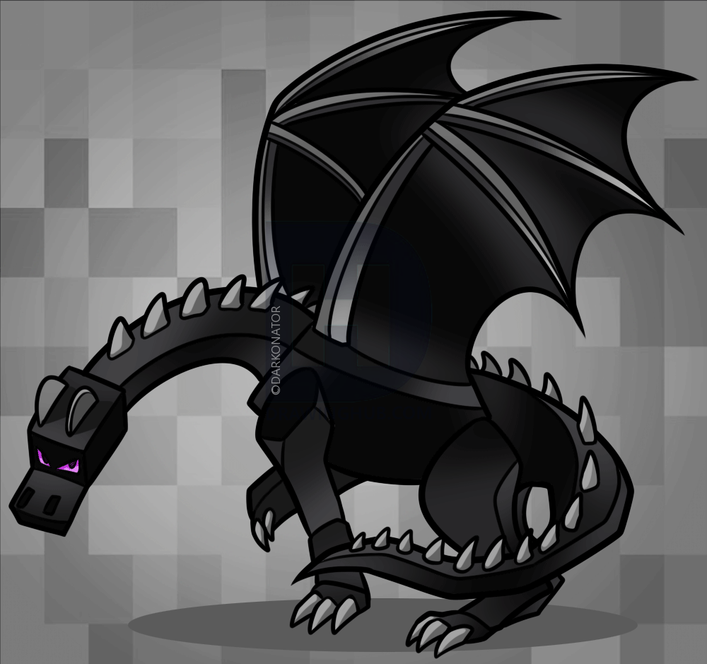 1000x939 how to draw ender dragon, step - Minecraft Ender Dragon Drawing.