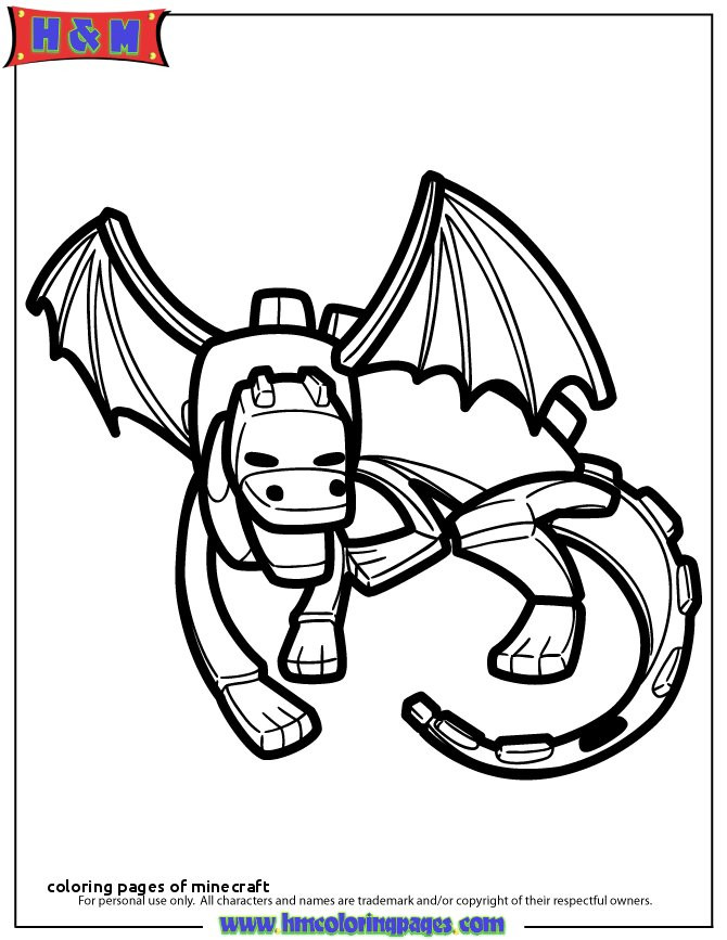 670x867 how to draw the ender dragon from minecraft awesome coloring pages - Minecraft Ender Dragon Drawing