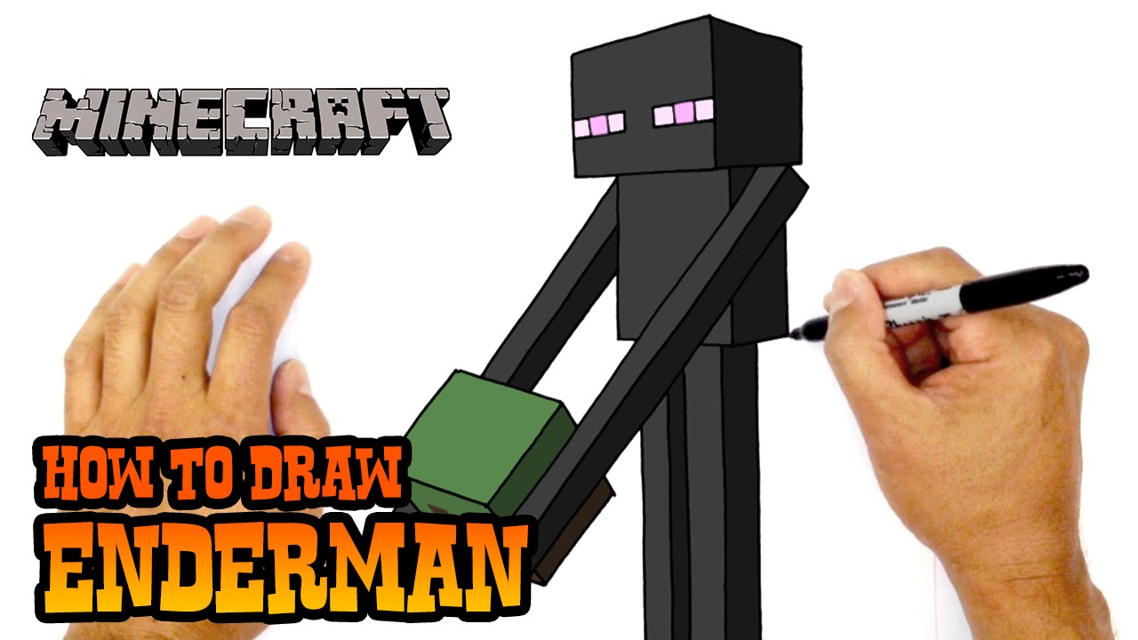 1280x720 How To Draw Minecraft Enderman - Minecraft Enderman Drawing