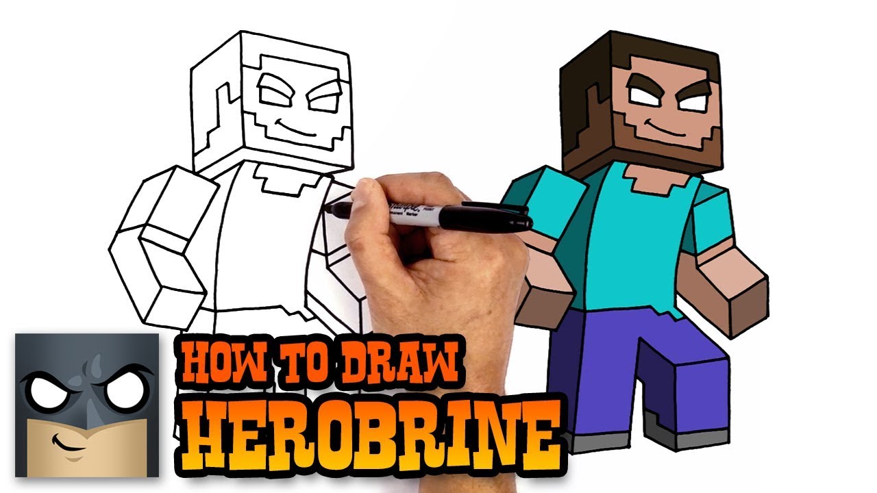 1280x720 How To Draw Minecraft Herobrine - Minecraft Herobrine Drawing