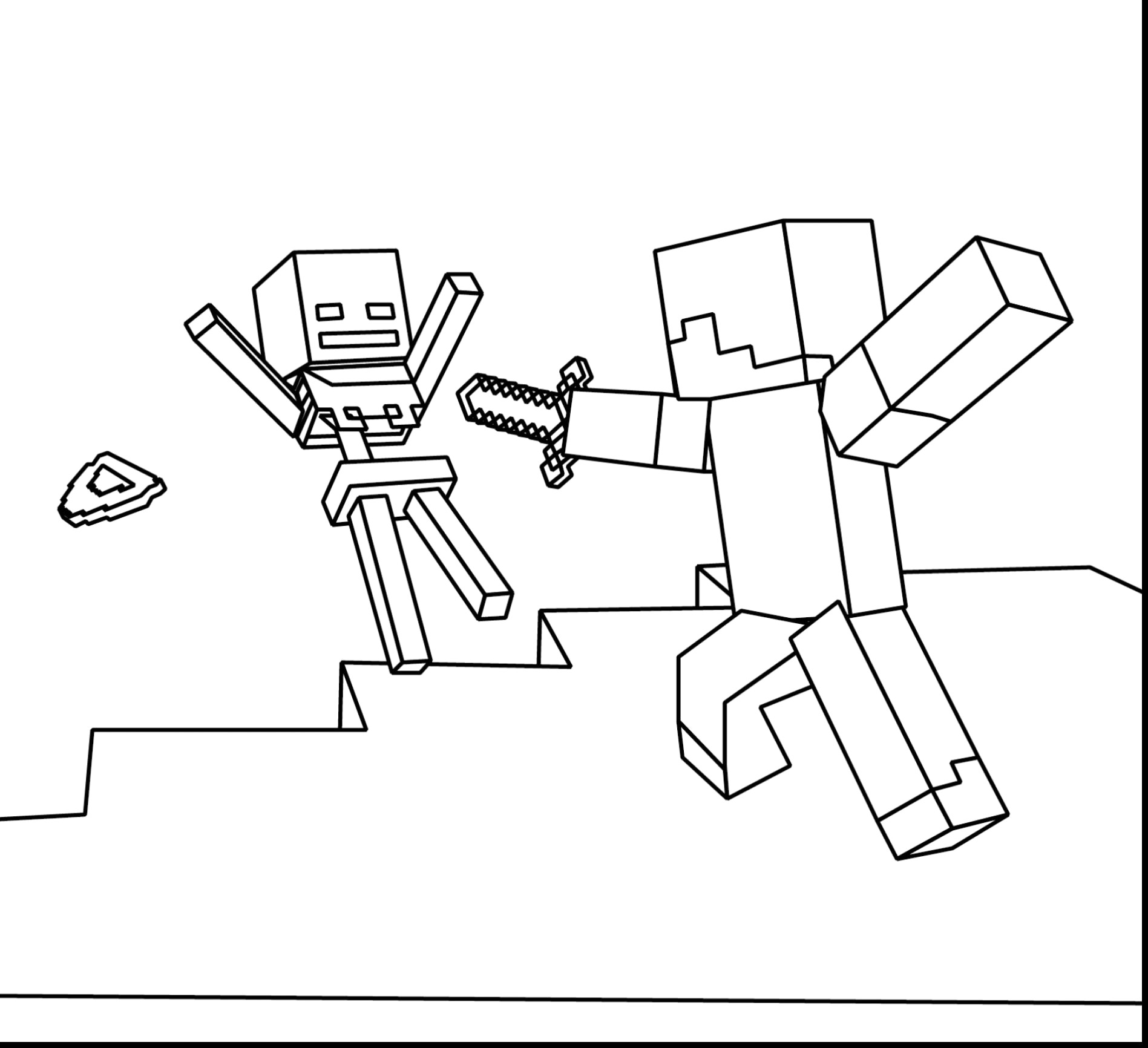 1897x1732 Minecraft Coloring Pages Herobrine - Minecraft Herobrine Drawing