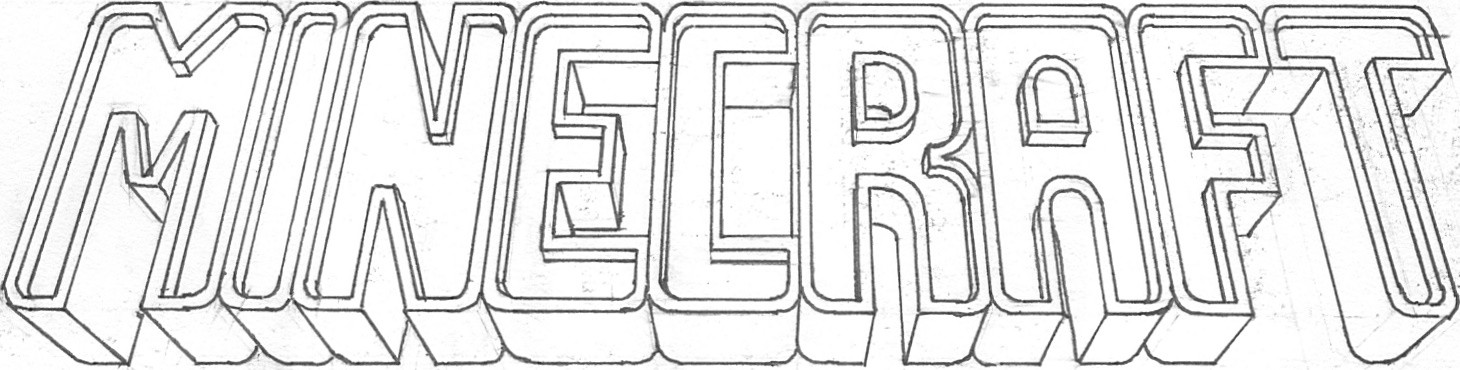 minecraft logo drawing