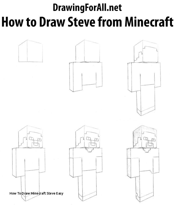 736x862 How To Draw Minecraft Steve Easy How To Draw Steve With A Pickaxe - Minecraft Pickaxe Drawing
