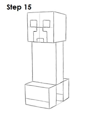 300x388 how to draw a creeper - Minecraft Pictures Drawing