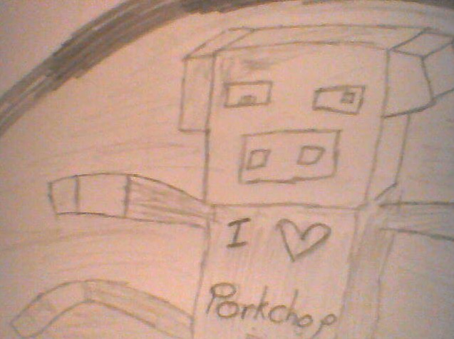 637x475 human pig {drawing} minecraft blog - Minecraft Pig Drawing