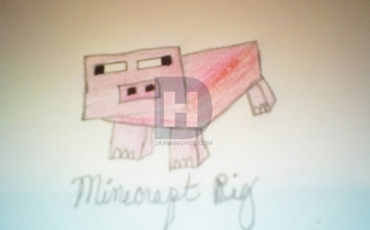 1296x808 Minecraft Pig Drawing - Minecraft Pig Drawing