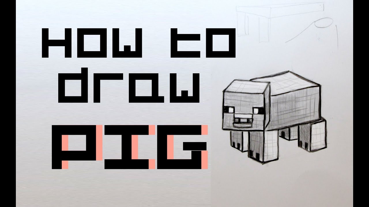 1280x720 Ep How To Draw A Minecraft Pig - Minecraft Pig Drawing