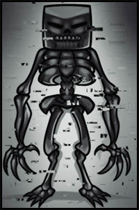 200x303 How To Draw Minecraft Video Game Characters Drawing Tutorials - Minecraft Skeleton Drawing