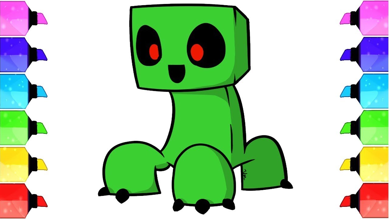 1280x720 how to draw floating creeper draw a minecraft - Minecraft Skeleton Drawing
