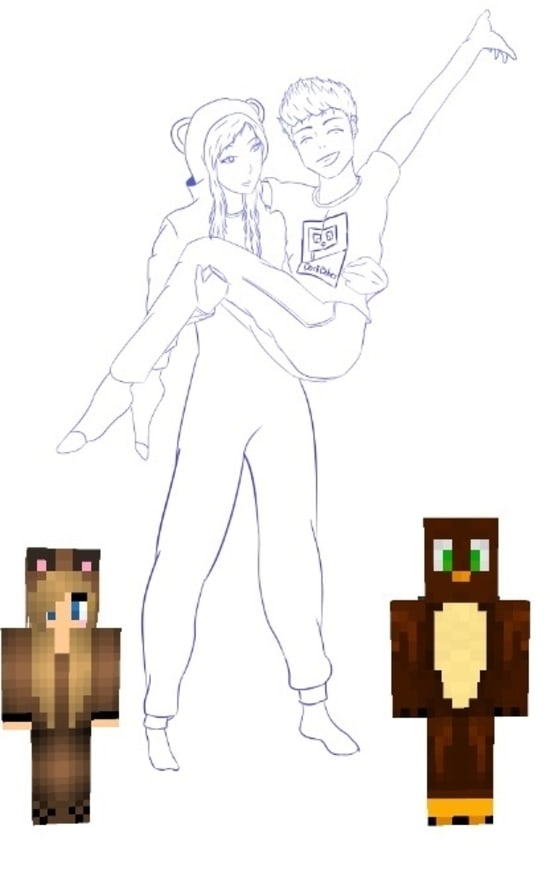 550x895 draw a digital anime avatar of your minecraft skin - Minecraft Skin Drawing