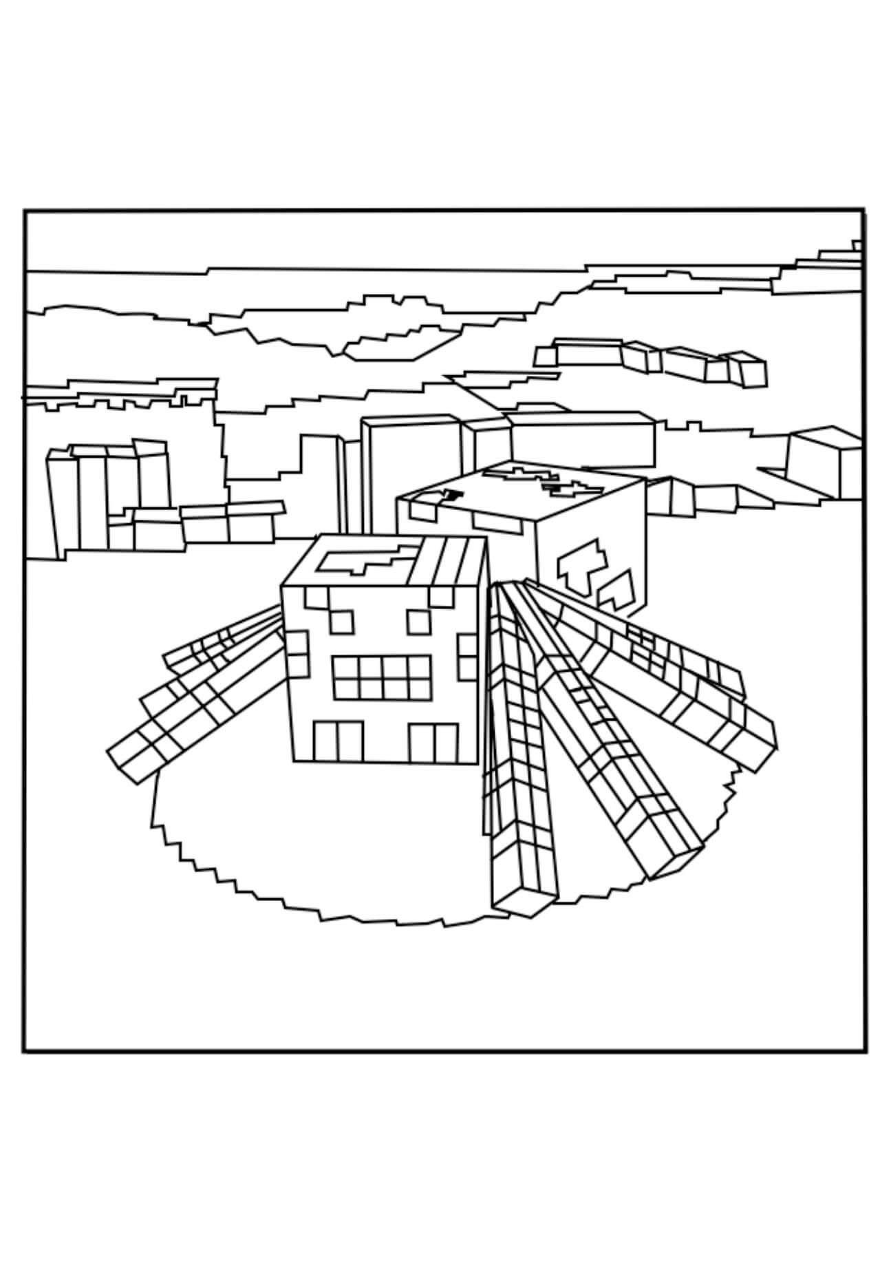 1295x1832 Minecraft Coloring Pages Spider Coloring - Minecraft Spider Drawing