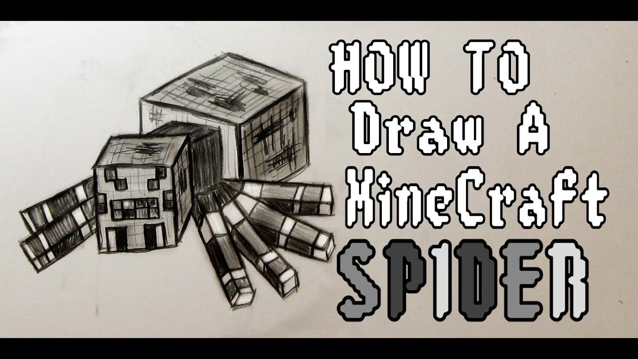 1280x720 ep how to draw a minecraft spider! + update in description - Minecraft Spider Drawing