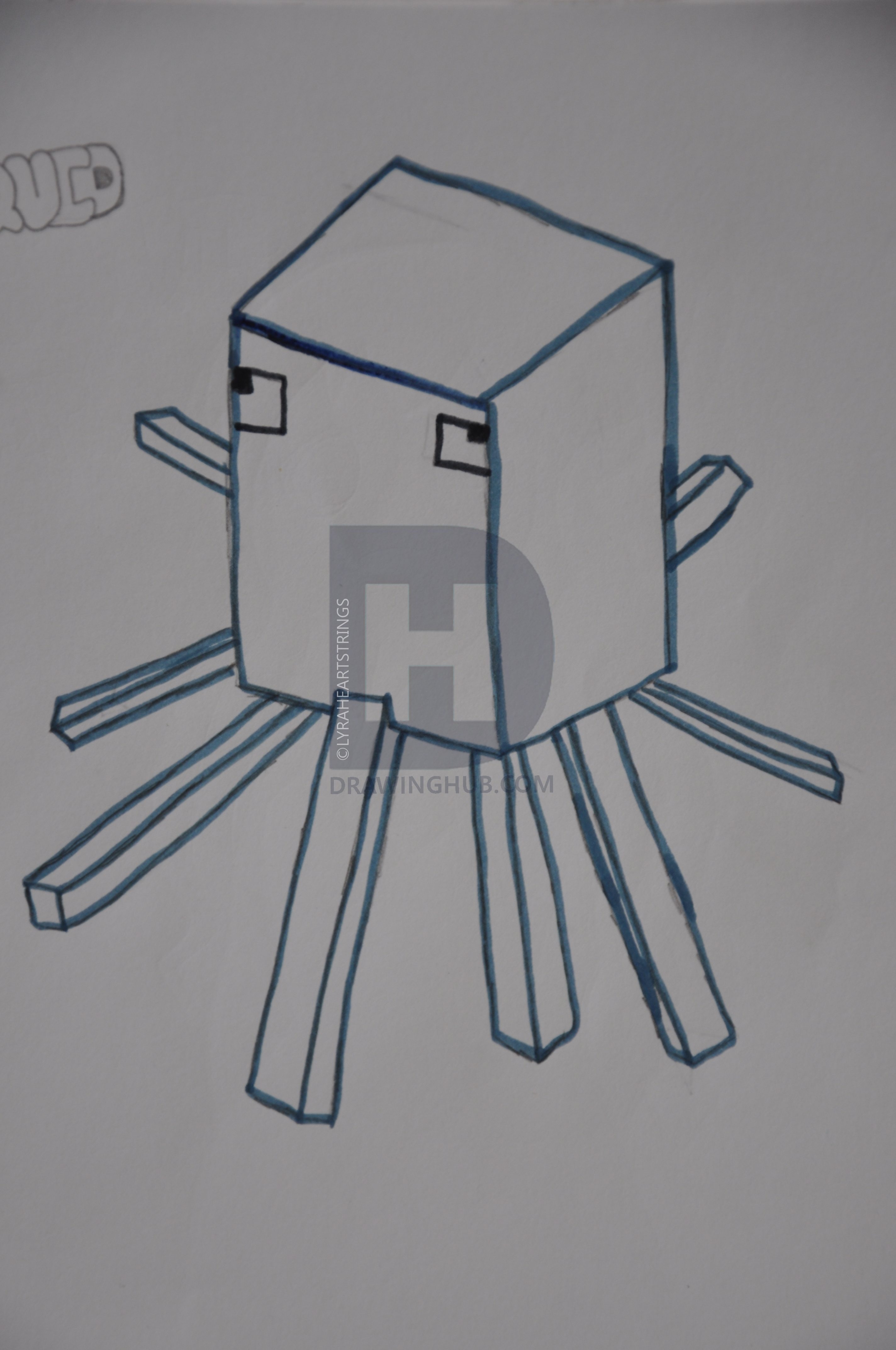 2848x4288 Minecraft Squid Drawing - Minecraft Squid Drawing