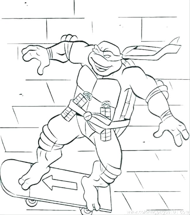 650x738 Ninja Turtles Free Coloring Pages Pictures - Minecraft Squid Drawing