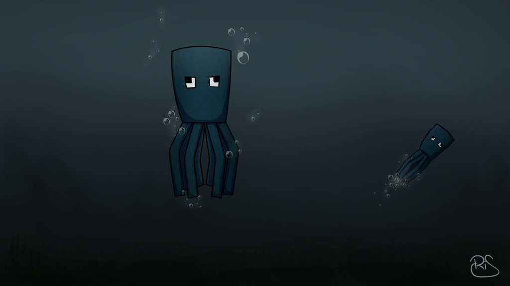 1024x576 Squid Drawings Minecraft - Minecraft Squid Drawing