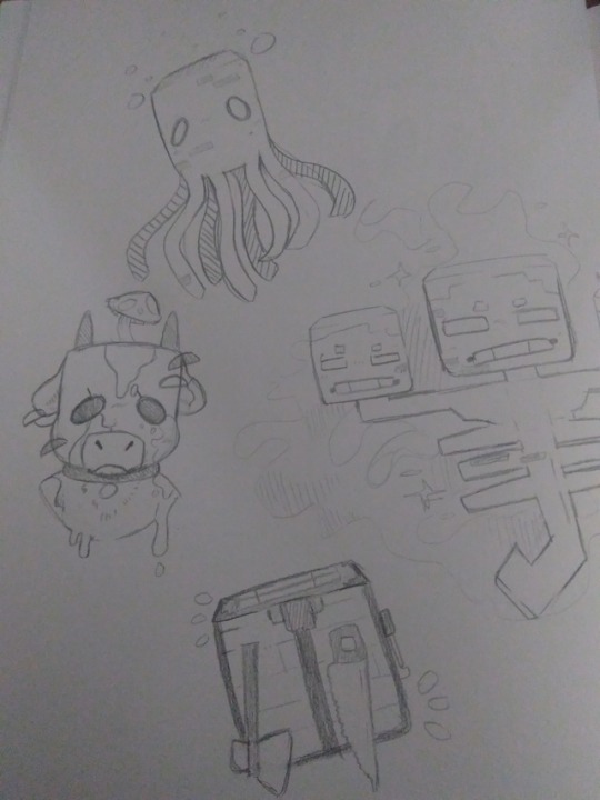 540x720 Minecraft Squid Tumblr - Minecraft Squid Drawing