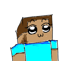 300x250 Kawaii Minecraft Steve Drawing - Minecraft Steve Drawing