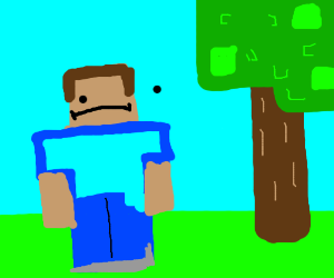 300x250 Minecraft Steve Drawing - Minecraft Steve Drawing