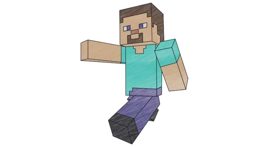 Minecraft Steve Drawing at PaintingValley.com | Explore collection of