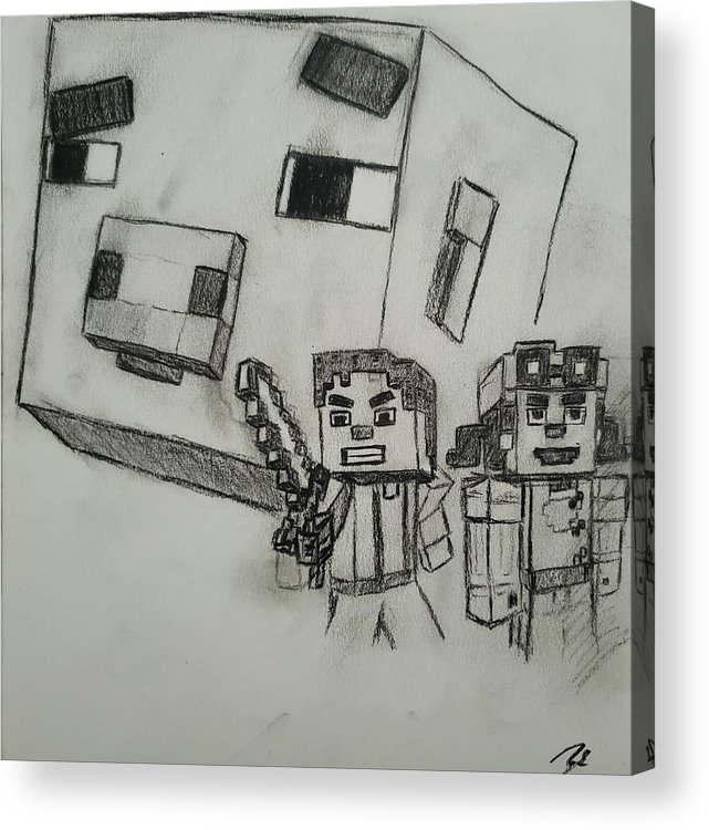 641x750 minecraft story mode acrylic print - Minecraft Story Mode Drawings