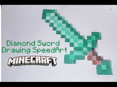 480x360 how to draw minecraft diamond sword - Minecraft Sword Drawing